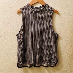 Madewell ‘Jessa’ striped mock neck Sz L